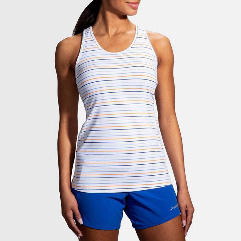 Brooks Pick-Up Hardlooptanktop voor Dames Wit (YKFUX-3019)